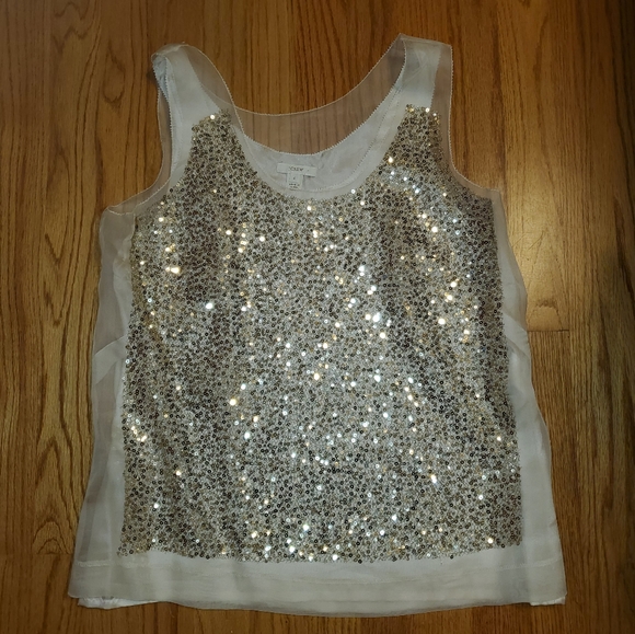 J. CREW | Silk and Sequin Tank - Picture 2 of 5